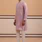 Traditional Silk-Blend Lavender Kurta Pyjama for Men ( 65KP P 5343 P 5343Lavender ) [FF] [B-1-2]