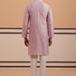 Traditional Silk-Blend Lavender Kurta Pyjama for Men ( 65KP P 5343 P 5343Lavender ) [FF] [B-1-2]