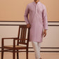 Traditional Silk-Blend Lavender Kurta Pyjama for Men ( 65KP P 5343 P 5343Lavender ) [FF] [B-1-2]