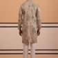 Botanical Embroidered Cotton Blend Kurta Set for Men (65KP P 5344 Beige ) [FF] [Q-4]