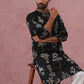 Botanical Embroidered Cotton Blend Kurta Set for Men (65KP P 5344 Black ) [FF] [Q-4]