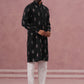 Festive Silk Blend Embroidered Kurta Set (65KP P 5346 Black ) [FF] [B-1-2]