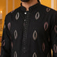 Festive Silk Blend Embroidered Kurta Set ( 65KP B-P 5346Black )
