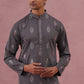Festive Silk Blend Embroidered Kurta Set (65KP P 5346 Grey ) [FF] [B-1-2]