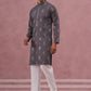 Festive Silk Blend Embroidered Kurta Set (65KP P 5346 Grey ) [FF] [B-1-2]