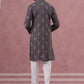 Festive Silk Blend Embroidered Kurta Set (65KP P 5346 Grey ) [FF] [B-1-2]