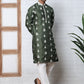 Men’s Embroidered Silk Blend Kurta Pyjama ( 65KP P 5347 P 5347Olive ) [FF] [B-1-2]