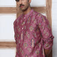 Traditional Foil Printed Kurta Pyjama for Men ( 65KP P 5348 P 5348Magenta ) [FF] [D-1]