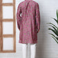 Traditional Foil Printed Kurta Pyjama for Men ( 65KP P 5348 P 5348Magenta ) [FF] [D-1]
