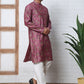 Traditional Foil Printed Kurta Pyjama for Men ( 65KP P 5348 P 5348Magenta ) [FF] [D-1]
