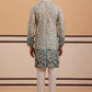 Men’s Printed Kurta Pyjama with Embroidered Detailing (65KP P 5349 Blue ) [FF] [Q-12-13]