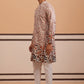 Men’s Printed Kurta Pyjama with Embroidered Detailing ( 65KP P 5349 P 5349Peach ) [FF] [Q-12-13]