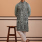 Men’s Silk Blend Embroidered Kurta Pyjama Set (65KP P 5350 Blue ) [FF] [A-1-4]