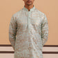 Premium Silk Blend Embroidered Kurta Pyjama (65KP P 5351 Blue ) [FF] [B-1-2]