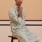 Premium Silk Blend Embroidered Kurta Pyjama (65KP P 5351 Blue ) [FF] [B-1-2]