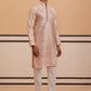 Premium Silk Blend Embroidered Kurta Pyjama ( 65KP P 5351 P 5351Peach ) [FF] [B-1-2]