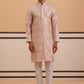 Premium Silk Blend Embroidered Kurta Pyjama ( 65KP P 5351 P 5351Peach ) [FF] [B-1-2]
