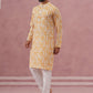 Yellow Ethnic Printed Kurta for Men (65KP P 5352 Yellow ) [FF] [F-2-3]