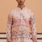 Men’s Cotton Blend Festive Printed Kurta Set ( 65KP P 5353 P 5353Peach ) [FF] [A-1-4]