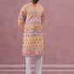 Men’s Cotton Blend Festive Printed Kurta Set (65KP P 5353 Yellow ) [FF] [A-1-4]