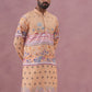Men’s Cotton Blend Festive Printed Kurta (65KO 5353 Yellow ) [FF] [A-1-4]