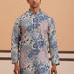 Men’s Printed Cotton Blend Kurta Pyjama (65KP P 5354 Blue ) [FF] [D-1]