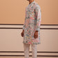 Men’s Printed Cotton Blend Kurta Pyjama (65KP P 5354 White ) [FF] [D-1]