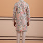 Men’s Printed Cotton Blend Kurta Pyjama (65KP P 5354 White ) [FF] [D-1]
