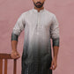 Ombre Silk Blend Kurta Pyjama Set with Sequin Work (65KP P 5357 Grey ) [FF] [Q-12-13]