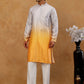 Ombre Silk Blend Sequin Kurta with Korean Pants ( 65KP PJ11W S 5357 Yellow )