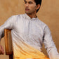 Ombre Silk Blend Sequin Kurta with Korean Pants ( 65KP PJ11W S 5357 Yellow )
