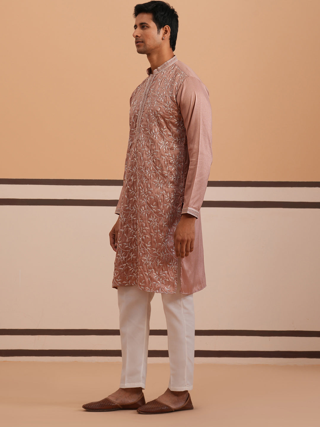 Heavy Floral Thread Work Kurta Set ( 65KP P 5359 P 5359Peach ) [FF] [B-1-2]