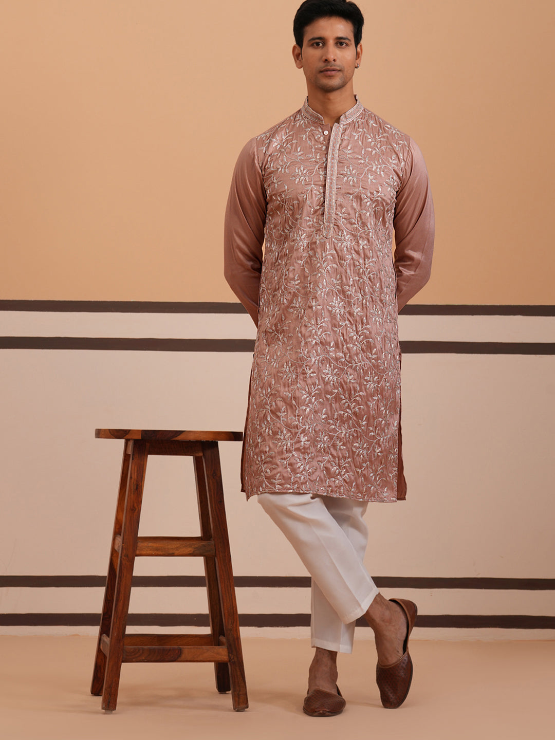 Heavy Floral Thread Work Kurta Set ( 65KP P 5359 P 5359Peach ) [FF] [B-1-2]