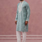 Men's Festive Cotton Blend Kurta Pyjama (65KP P 5360 Blue ) [FF] [A-1-4]