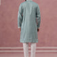 Men's Festive Cotton Blend Kurta Pyjama (65KP P 5360 Blue ) [FF] [A-1-4]