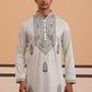 Traditional Embroidered Silk Blend Kurta Set (65KP P 5361 Blue ) [FF] [P-5]
