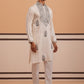 Traditional Embroidered Silk Blend Kurta Set (65KP P 5361 White ) [FF] [P-5]