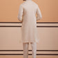 Traditional Embroidered Silk Blend Kurta Set (65KP P 5361 White ) [FF] [P-5]