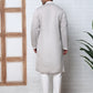 Floral Embroidered Silk Blend Kurta Set (65KP P 5362 Grey ) [FF] [A-1-4]