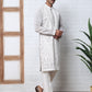 Floral Embroidered Silk Blend Kurta Set (65KP P 5362 Grey ) [FF] [A-1-4]