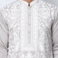 Floral Embroidered Silk Blend Kurta Set (65KP P 5362 Grey ) [FF] [A-1-4]