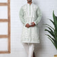 Floral Embroidered Silk Blend Kurta Set ( 65KP P 5362 P 5362Lime ) [FF] [A-1-4]