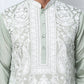 Floral Embroidered Silk Blend Kurta Set ( 65KP P 5362 P 5362Lime ) [FF] [A-1-4]