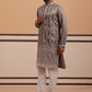 Festive Silk Blend Kurta Pyjama with Sequins Work (65KP P 5363 Grey ) [FF] [A-1-4]