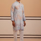 Abstract Printed & Embroidered Kurta Pyjama (65KP P 5364 Blue ) [FF] [Q-8]