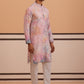 Abstract Printed & Embroidered Kurta Pyjama ( 65KP P 5364 P 5364Peach )