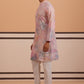 Abstract Printed & Embroidered Kurta Pyjama ( 65KP P 5364 P 5364Peach )