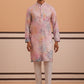Abstract Printed & Embroidered Kurta Pyjama ( 65KP P 5364 P 5364Peach )