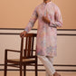 Abstract Printed & Embroidered Kurta Pyjama ( 65KP P 5364 P 5364Peach )