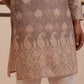 Embroidered Cotton-Blend Kurta Pyjama with Paisley Design (65KP P 5365 Grey ) [FF] [Q-12-15]